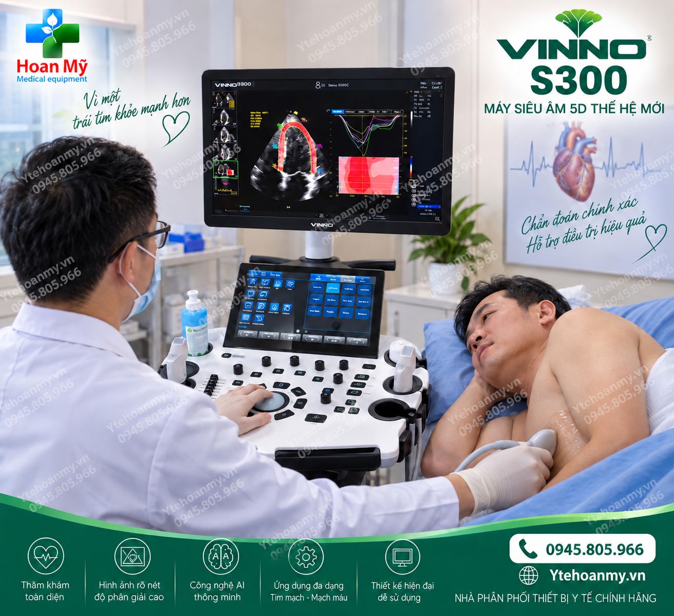Bảng giá máy siêu âm tim mới nhất - 5 lựa chọn cho bác sĩ mở phòng khám